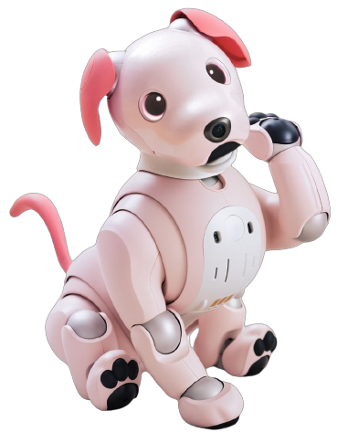 pink robot dog